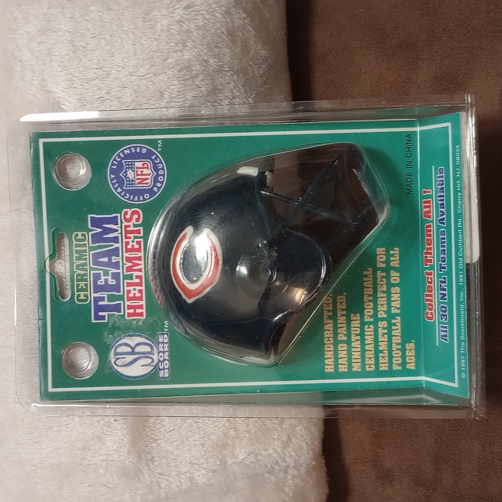 Vintage 1997 Ceramic Team Helmets Chicago Bears
